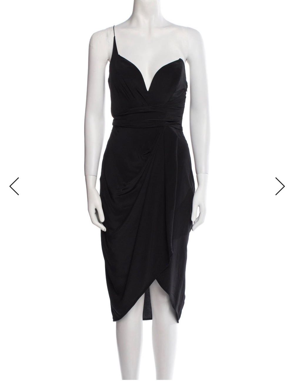 Zimmermann Black Draped Midi Dress